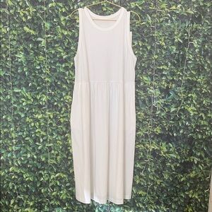 A New Day White Midi Dress with Pockets